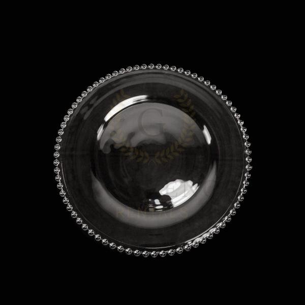 Clear Beaded Charger Plates