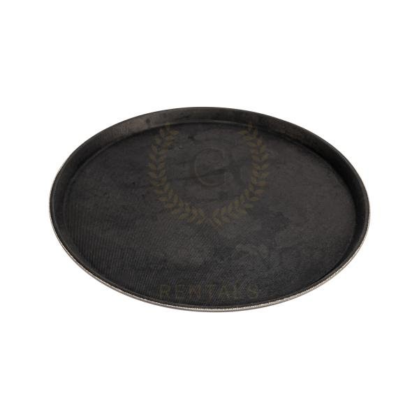 Round Black Tray