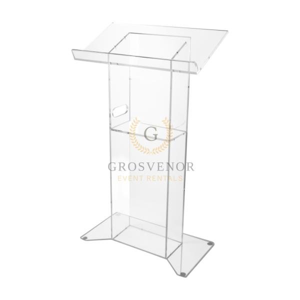 Clear Lucite Lecturn